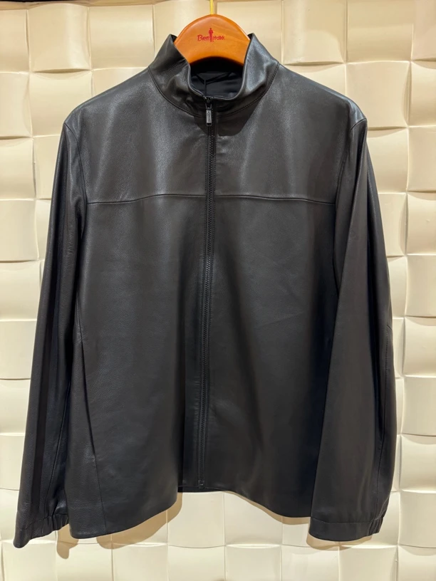 比音勒芬24秋季新款立领皮衣1207