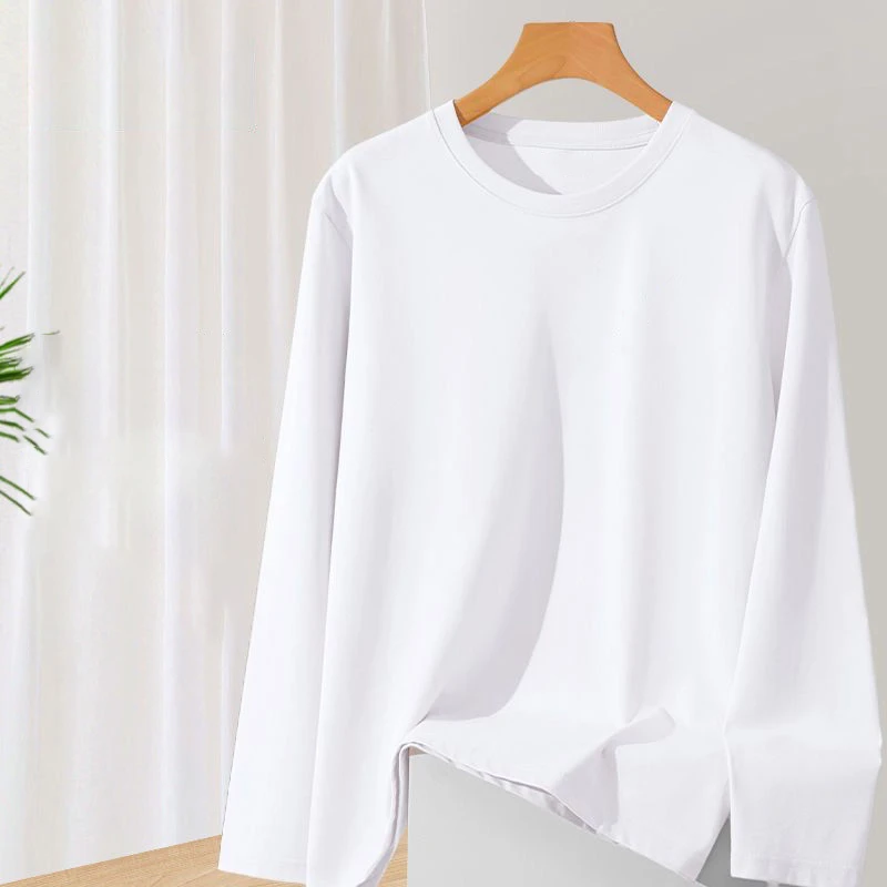 2024春秋季新款上衣弹力打底衫男士圆领长袖t恤春秋衣服潮流