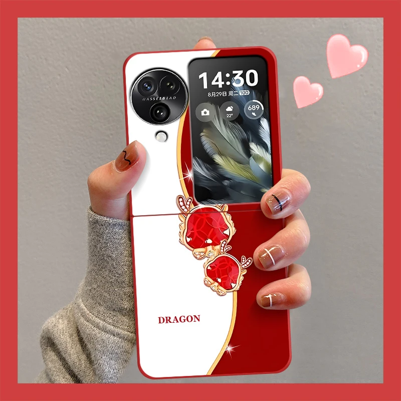 oppoFindN3Flip手机壳女新款时尚龙新年幸运闪龙小折叠屏保护套