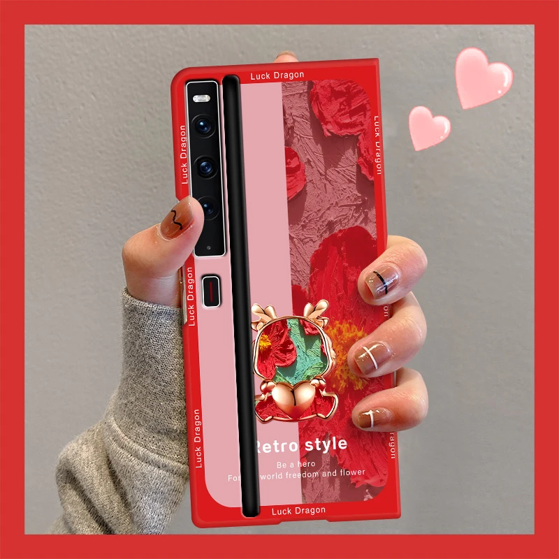 华为mateXs2手机壳女2024新款花朵爱心龙生肖mateX32折叠屏保护套