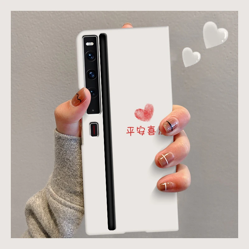华为mateXs2手机壳女2024新款平安喜乐爱心mateX32折叠屏保护套