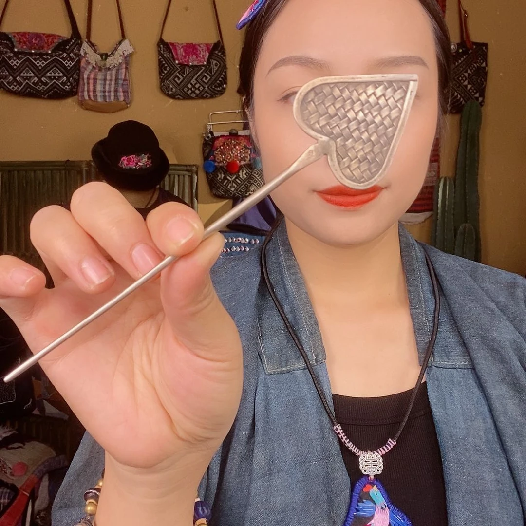 刺绣手工苗银发簪