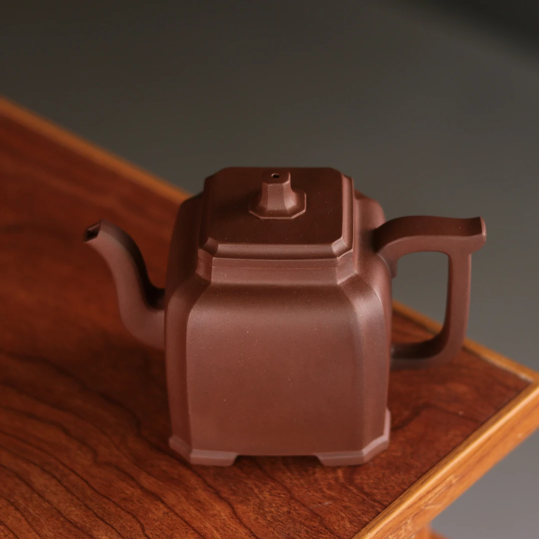 【国工精品】四足方壶 原矿底槽清 300CC 手制