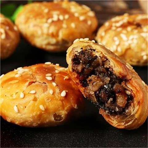 香酥黄山烧饼正宗梅干菜扣肉饼香酥传统零食安徽特产小吃15个1袋