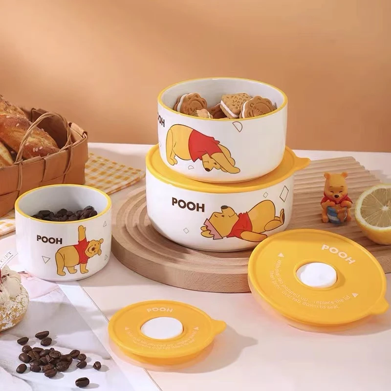 【旭业老张】迪士尼正版乐选系列陶瓷保鲜碗大中小三件组合装