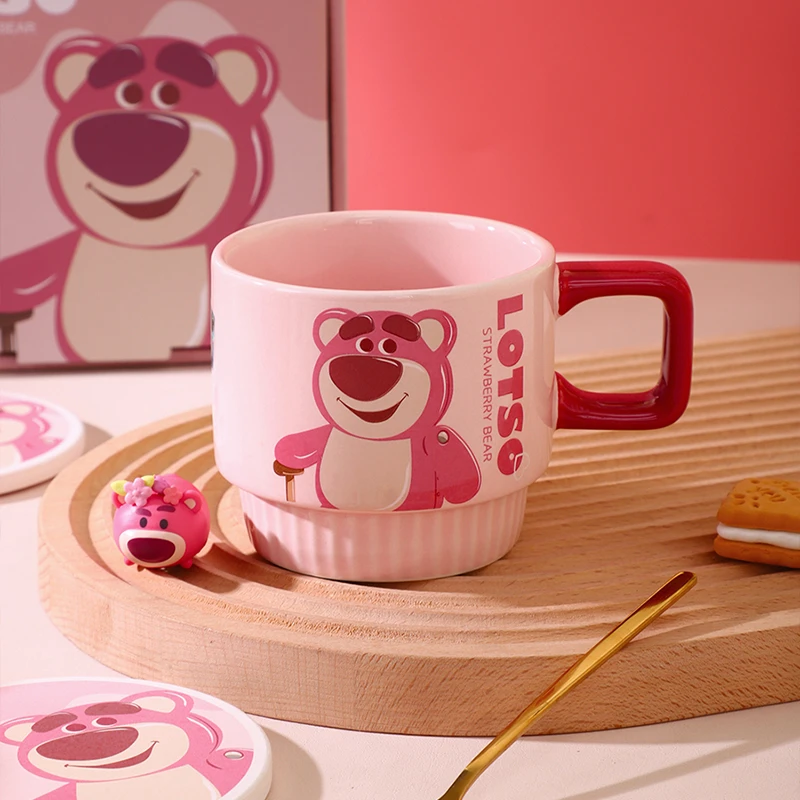 【旭业家居】迪士尼正版草莓熊陶瓷咖啡杯马克杯