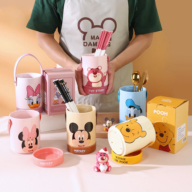 【旭业老张】迪士尼正版陶瓷沥水筒筷子筒