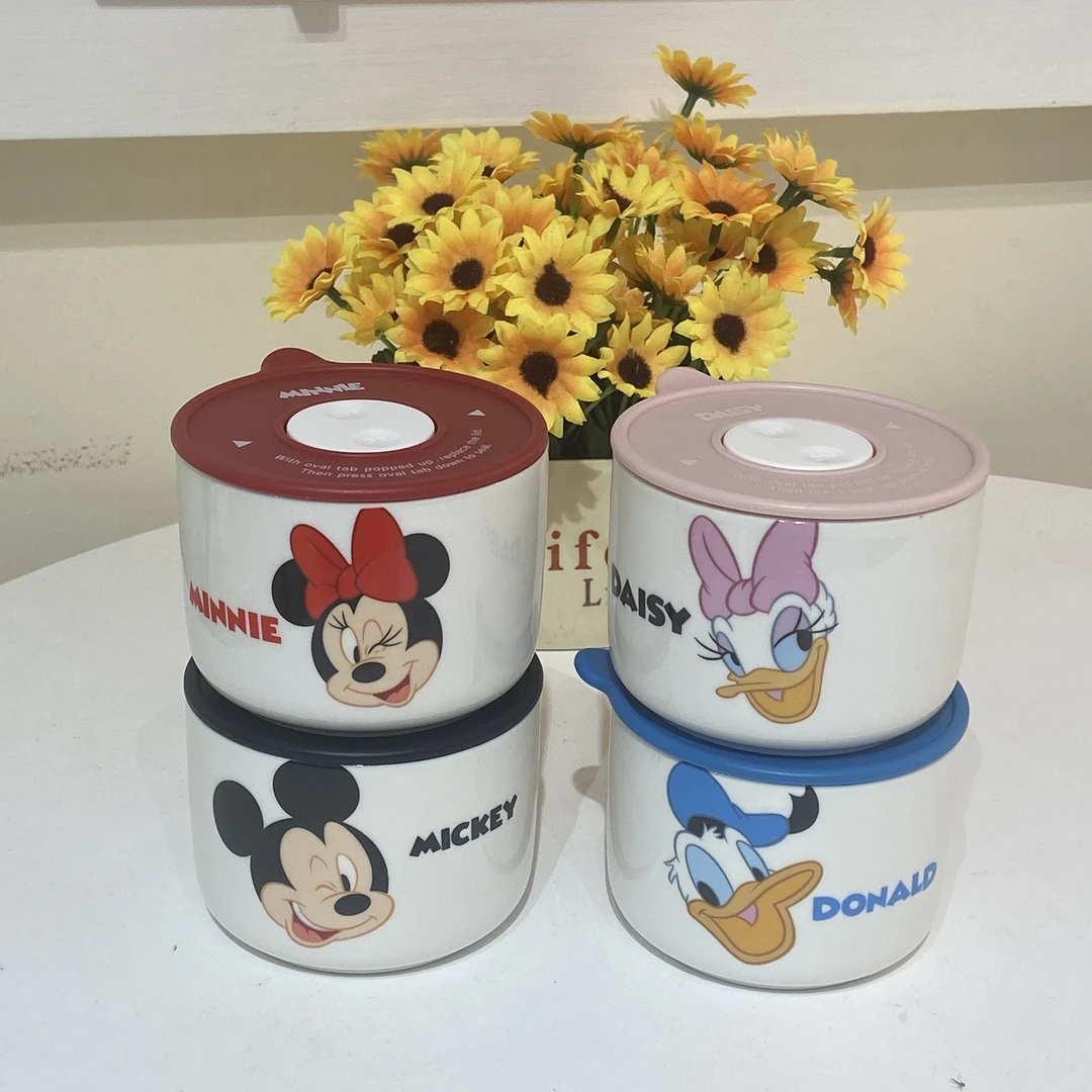 【言则】迪士尼正版乐选系列陶瓷保鲜碗小号4件装