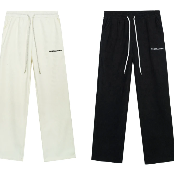 全新未使用  汤/TP026921/BANSLANDER 闪闪抽绳灯芯绒阔腿裤