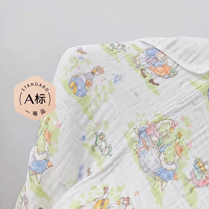 婴儿纱布浴巾纯棉宝宝新生儿童浴巾超软带帽斗篷洗澡包被裹巾