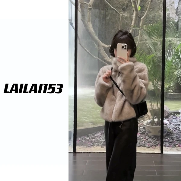 【153的日常】立玲毛毛外套小个子女生冬季时尚气质款23DW406