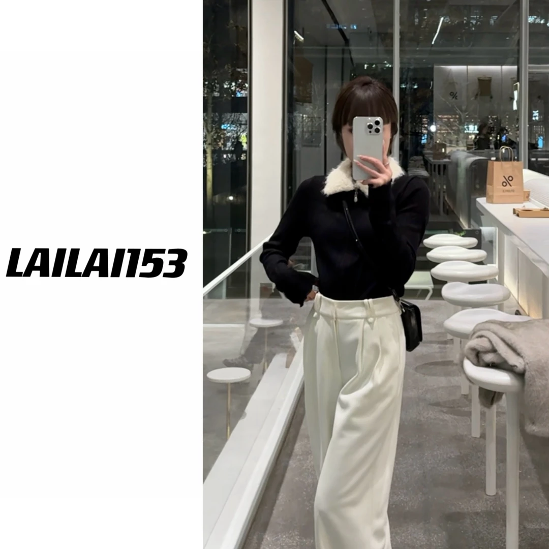 【153的日常】毛领拉链针织开衫小个子女生休闲百搭时尚款23DZ411