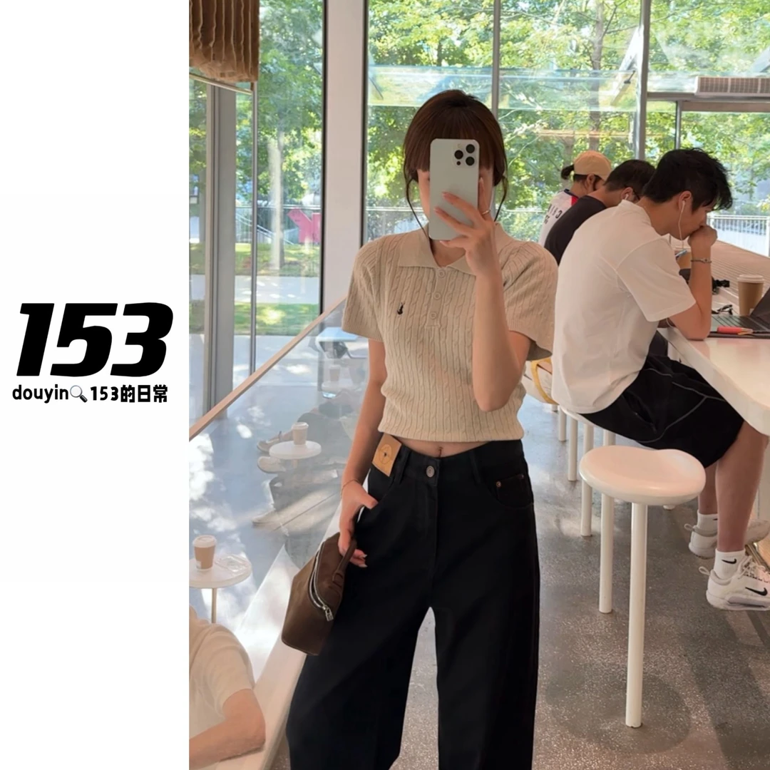 【153的日常】polo针织衫显瘦小个子百搭休闲24QS972
