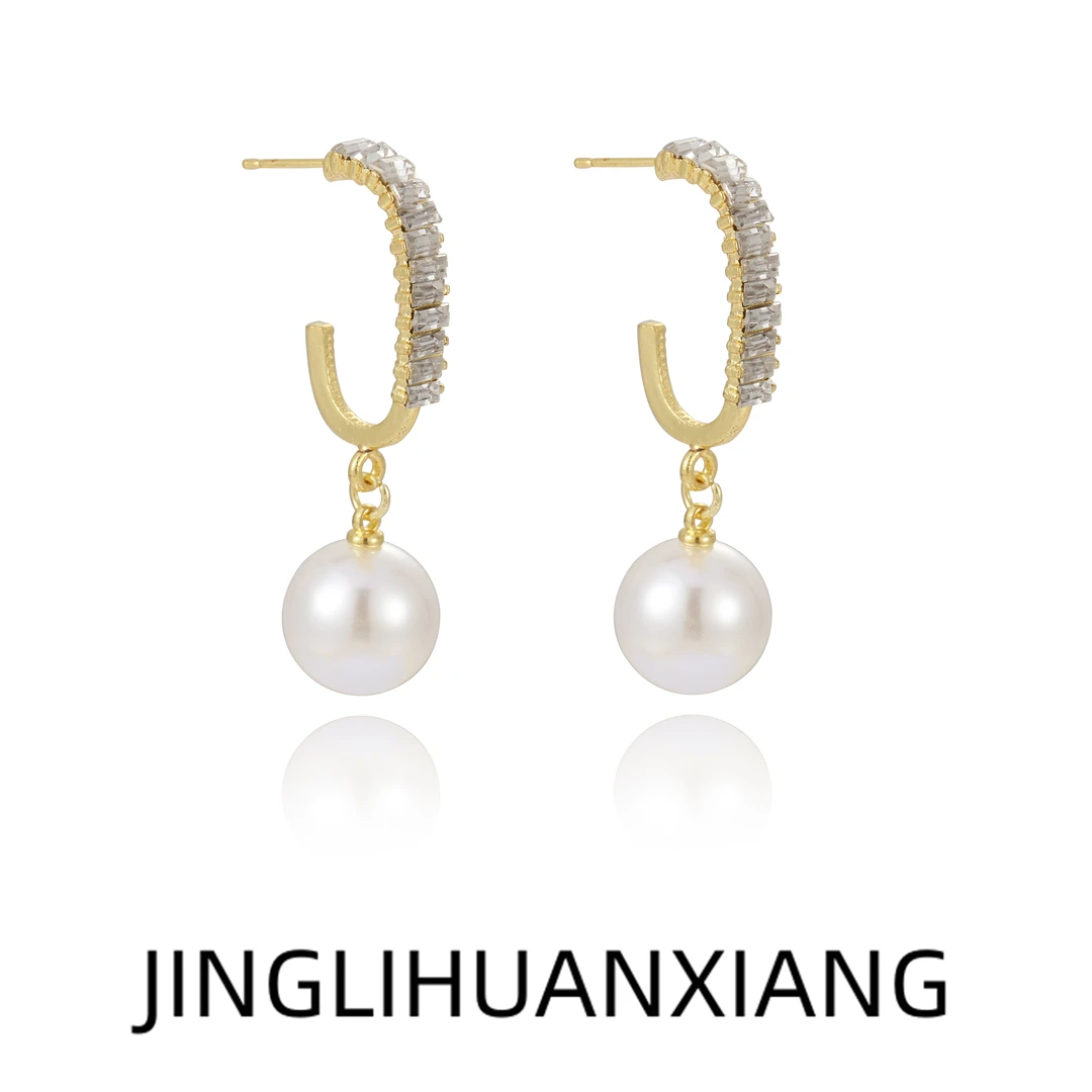 合金耳饰 c-630气质提升长款法式耳环新款潮流高级感轻奢耳饰女