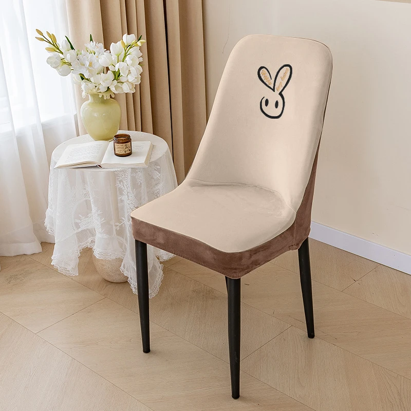 轻奢椅子套罩餐椅套凳子套四季通用防猫抓靠背一体家用餐桌座椅套