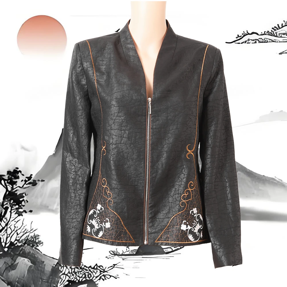 【十三仪】新中式秋季新款龟裂纹香云纱外套ZYL-24AB075018