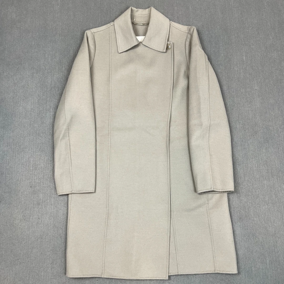 95新 MaxMara 2411129/36码/灰色中长款大衣/95新/17020