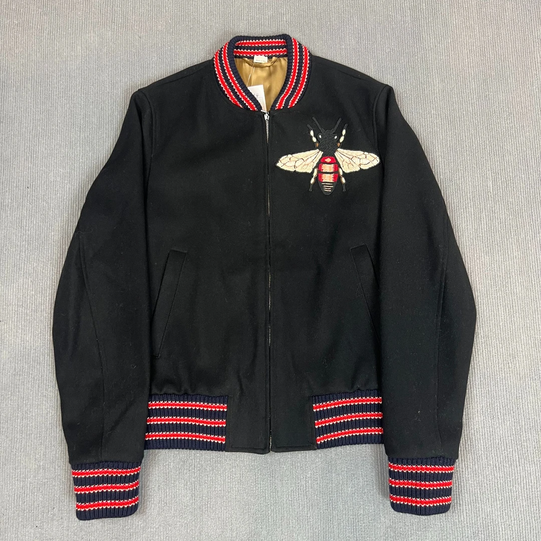 古驰/240954/44码/小蜜蜂刺绣棒球外套/95新/工价31022