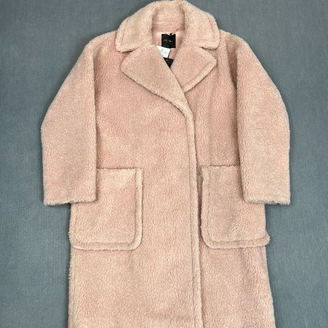 Max mara/2409185/36码/毛绒口袋大衣/95新/工价9304