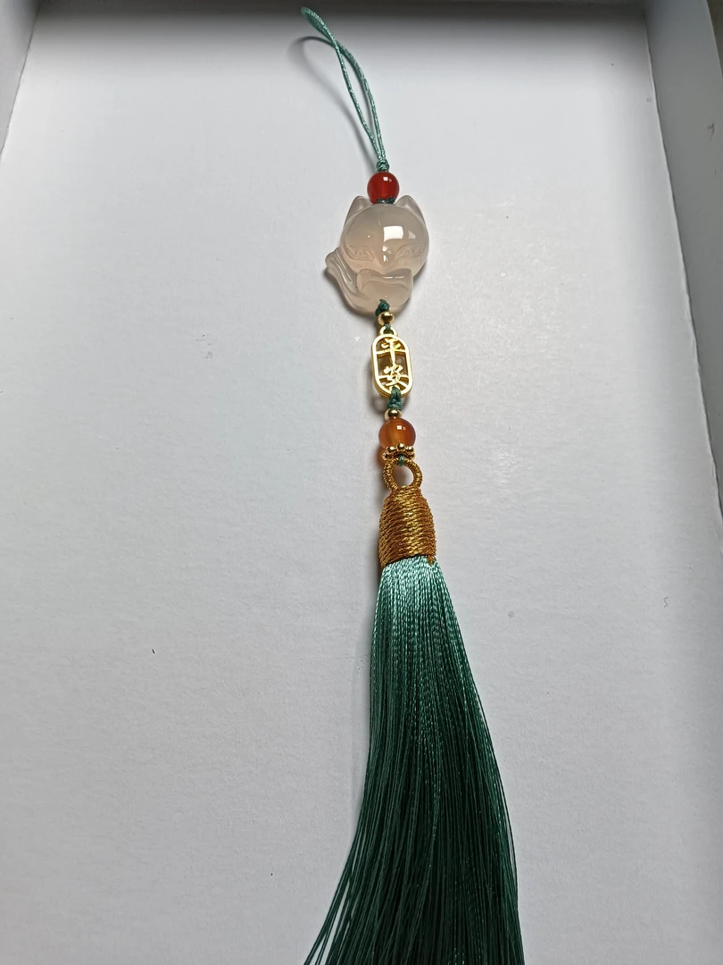 纯天然玉髓包挂手工