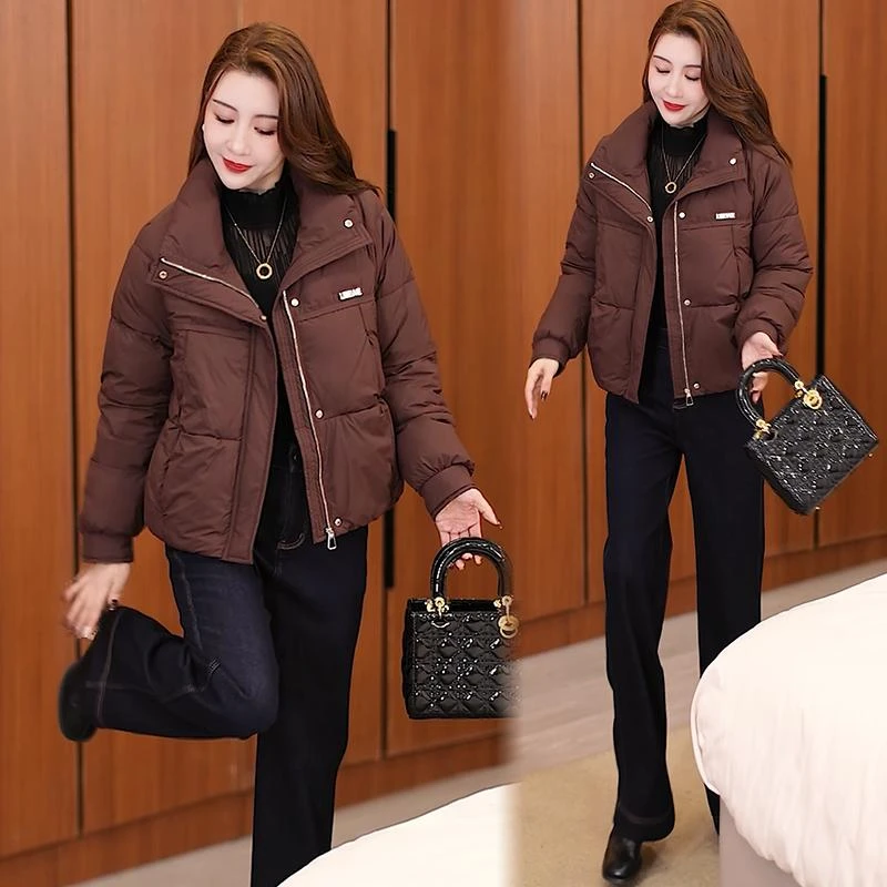 时尚棉衣外套女2025冬季新款洋气减龄小个子保暖加绒加厚棉服