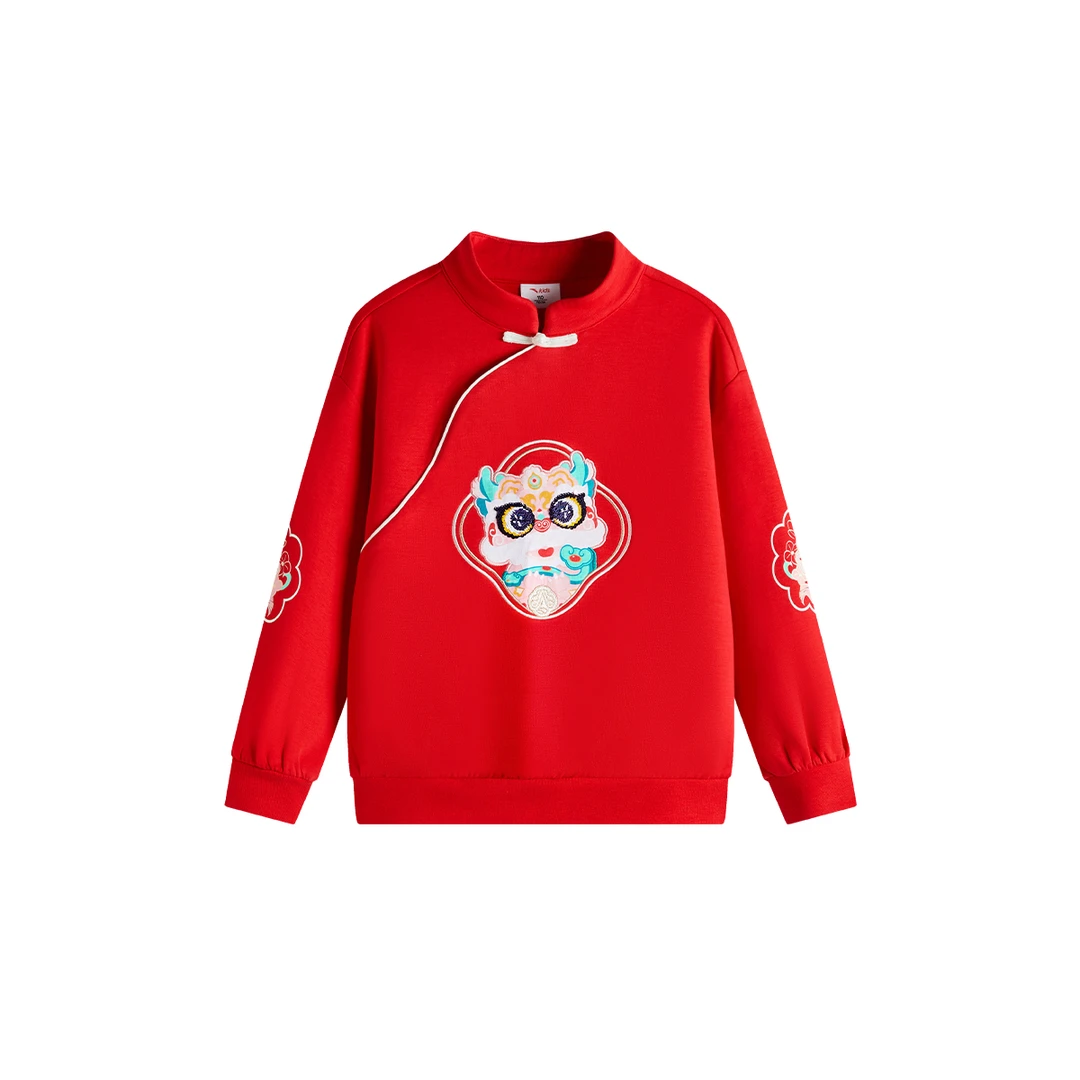 安踏女小童潮流系列时尚款秋冬季新派简约针织保女童3岁潮款卫衣