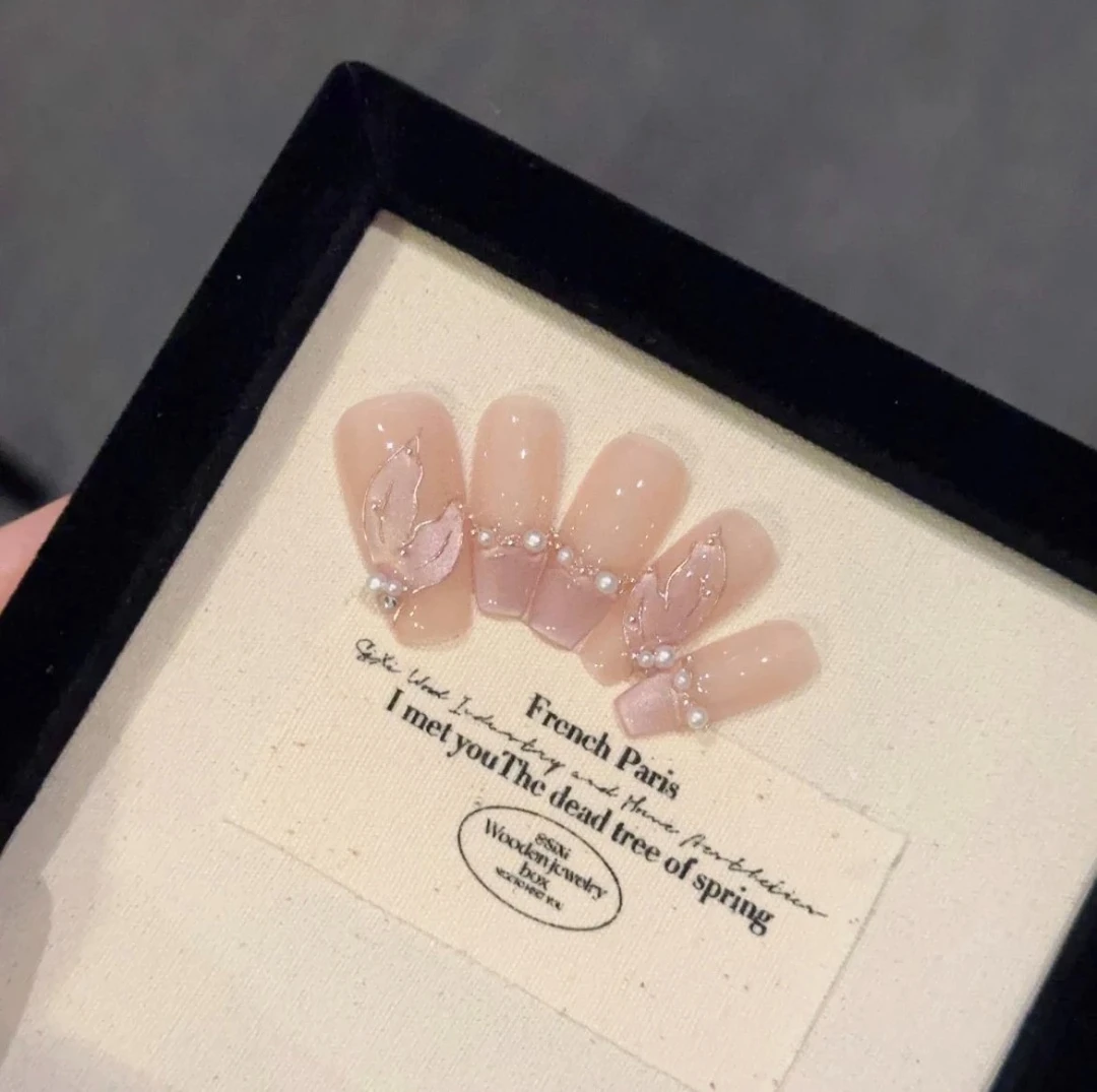 【人鱼小姐】纯手工穿戴甲百搭穿戴美甲贴轻奢高级感中长款显白美甲