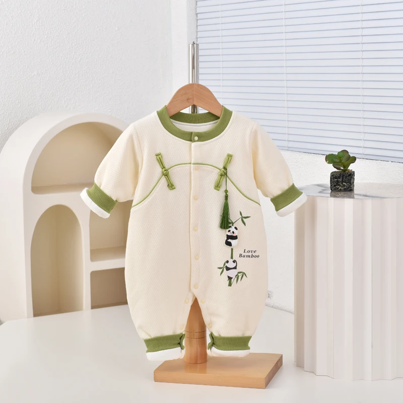 2花花熊猫 120克秋冬款旗袍碎花女童幼儿婴儿新生儿女宝婴童宝宝