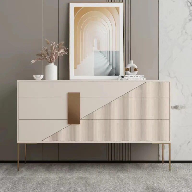 意式极简玄关柜简约现代三抽柜入户装饰柜客厅储物隔断柜轻奢斗柜