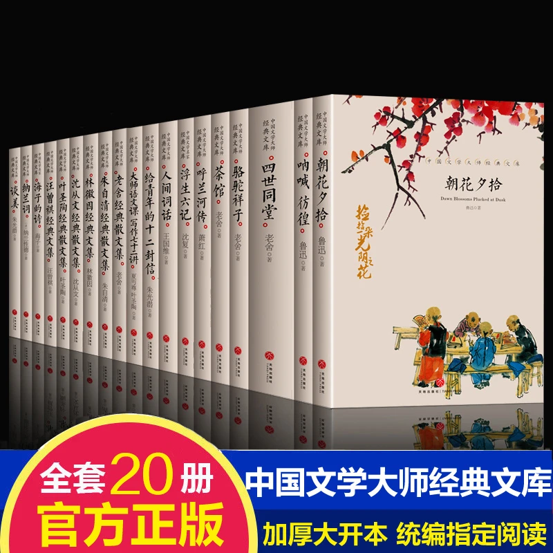 中国文学大师经典文库 小学初中课外书青少年阅读经典散文小说
