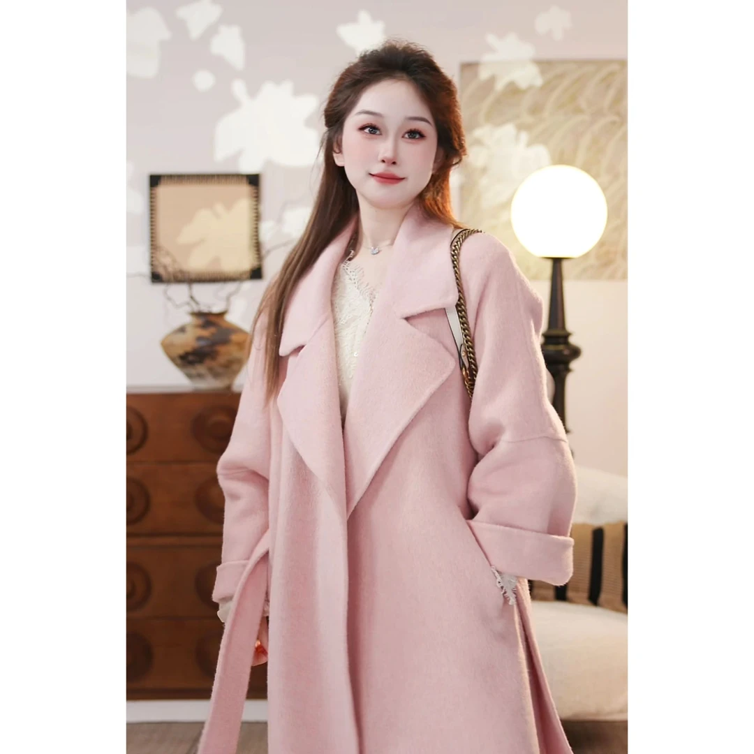 【西西里大衣】秋冬新款双面呢羊毛大衣中长款毛呢外套