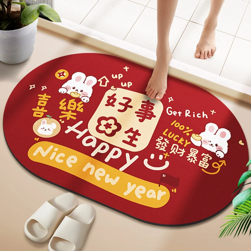 家用硅藻泥吸水地垫门口门垫浴室卫生间软脚垫入户门地垫防滑软垫