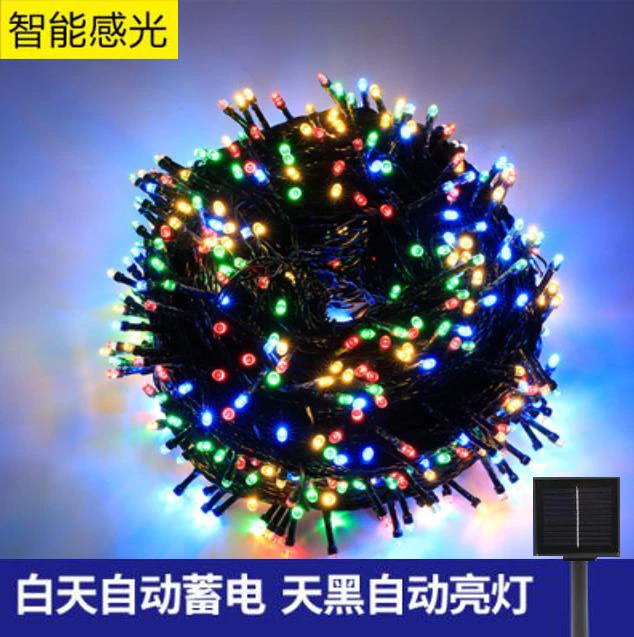 LED户外彩灯太阳能灯串满天星串灯星星灯防水户外庭院灯挂树上