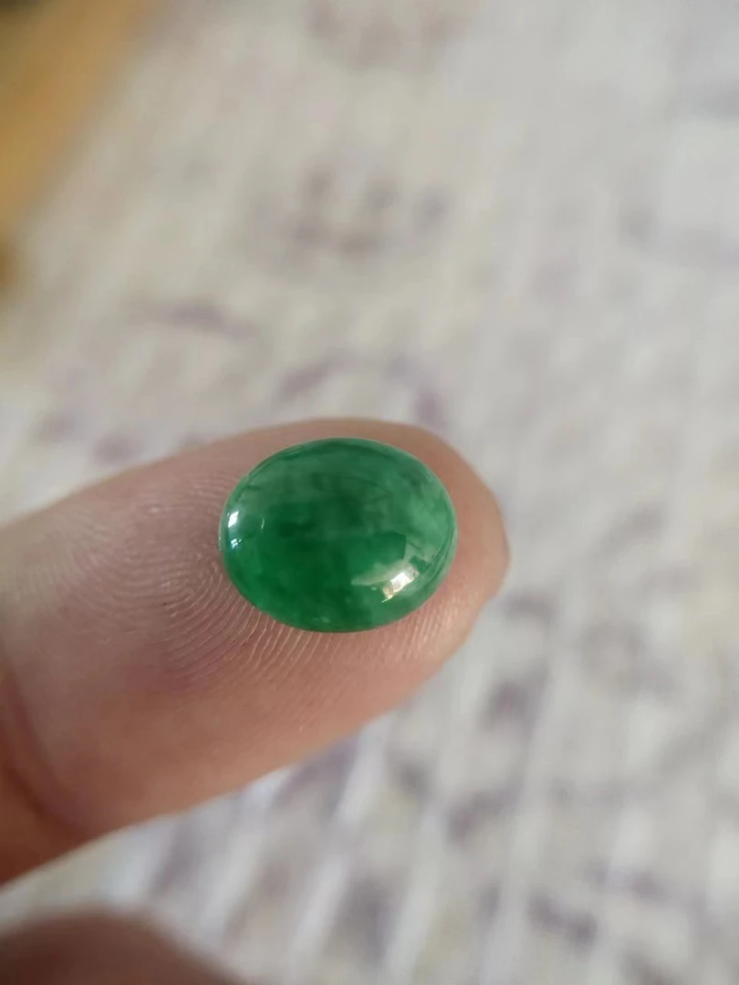 翡翠正阳绿色小蛋面时尚精美戒面 翡翠蛋面戒面/多样性发货