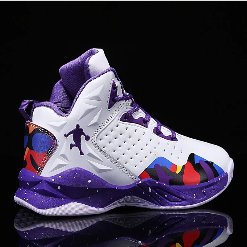 8儿童篮球鞋10男童中大童9小学生男孩高帮运动鞋12岁防滑篮球战靴