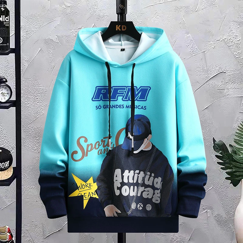 春秋连帽卫衣男生潮流外套青少年初高中学生帅气大童男装运动上衣