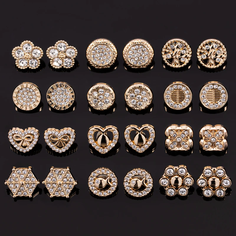 金属衬衣衬衫水钻纽扣小香风高端精致时尚上衣扣子高档开衫装饰扣