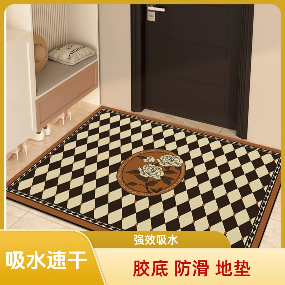 入户门地垫家用硅藻泥卫生间厕所浴室吸水速干地垫吸水防滑脚地垫