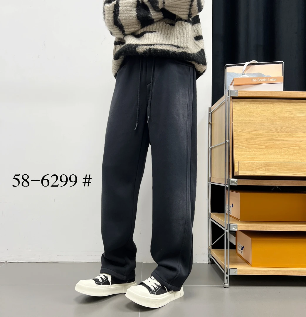 【加厚加绒】6299 /卡尔棉复奥利绒灯笼裤休闲时尚百搭直筒男士裤