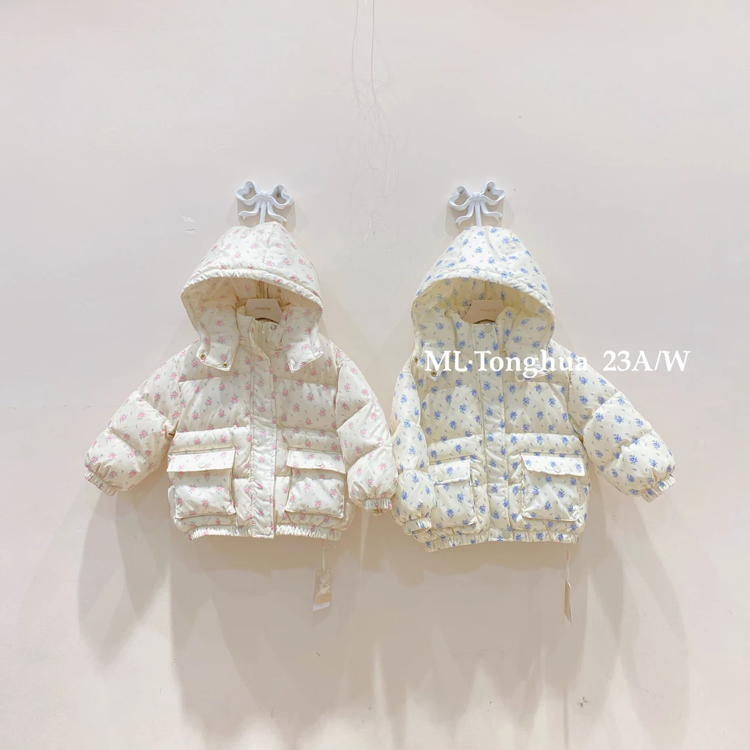 【现货】243-MLTH-2356046蓝花 童装2024年冬季新款羽绒服