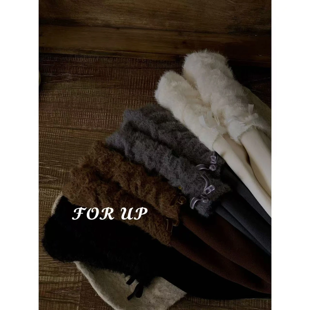 [FOR UP]冬季新款法式雪绒拼接无缝打底裤244-FU-69808组合