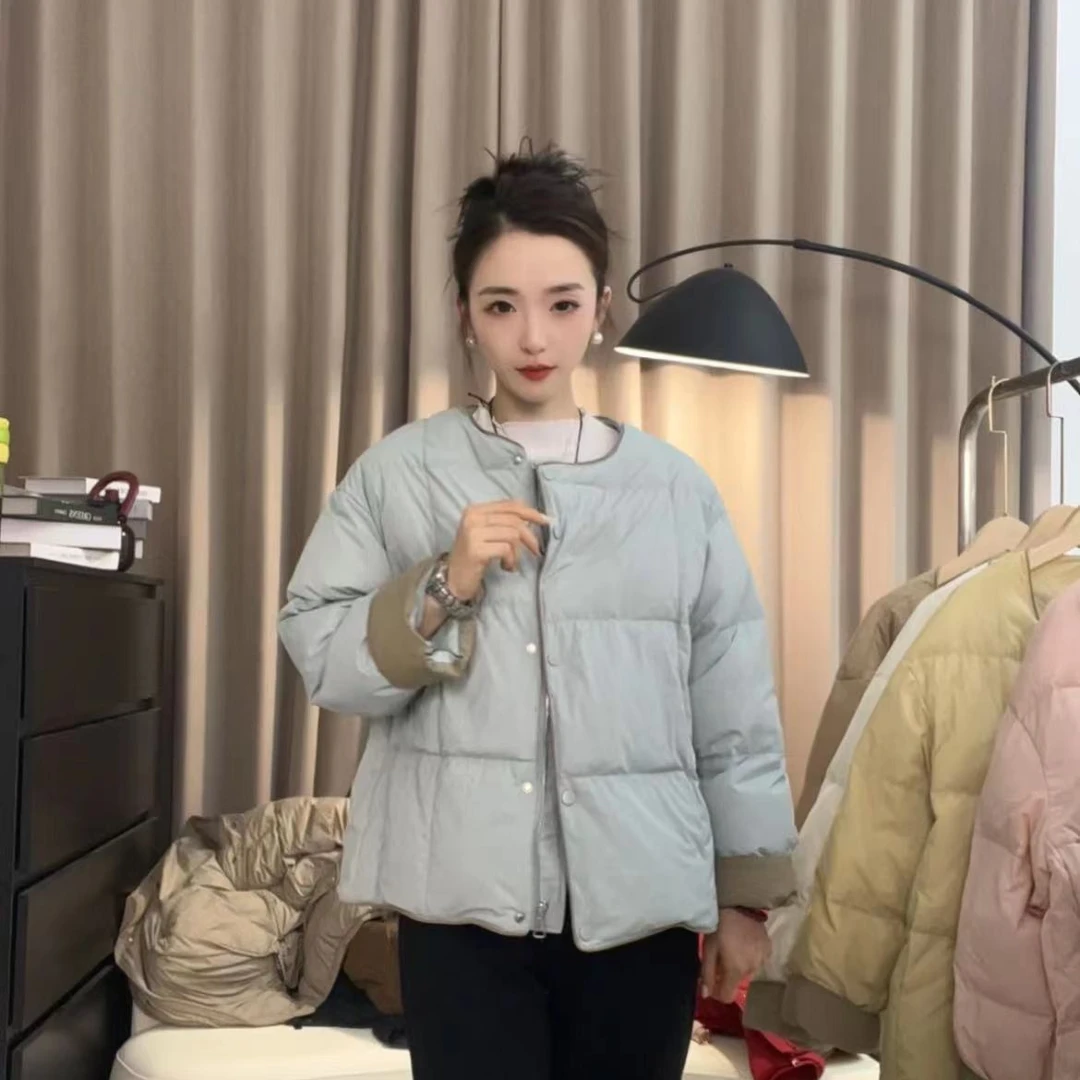 ZROCHYMUN反季清货新款白鸭绒羽绒服女时尚休闲百搭保暖加厚圆领