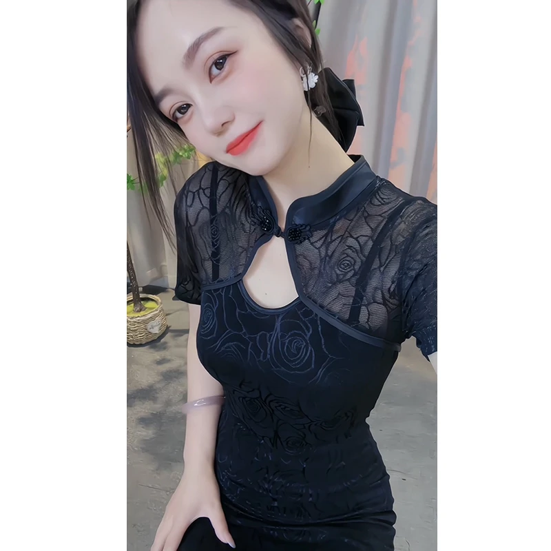 旗袍女款2023款改良最新款显瘦今年最火正宗中国风鱼尾连衣裙
