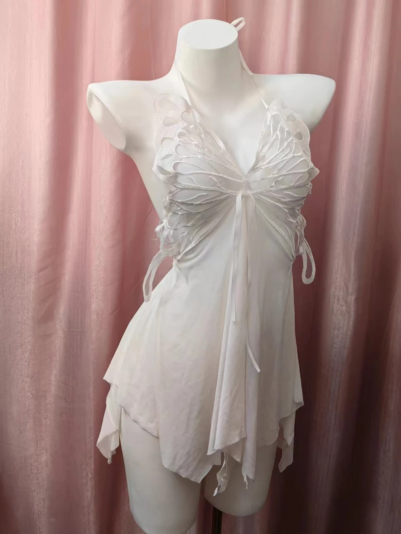 气质蕾丝网红吊带轻奢四季通用露背纯欲高级大码显瘦家居服