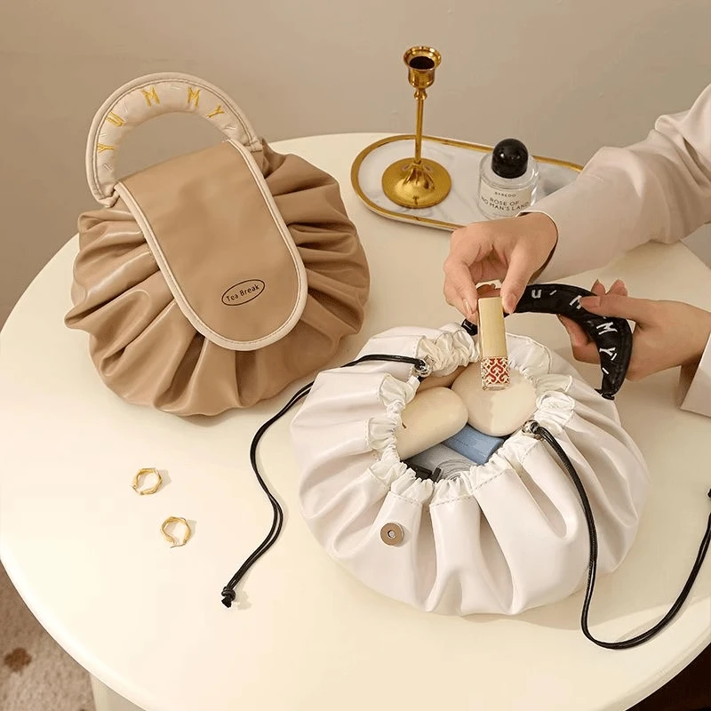 懒人化妆包女便携大容量旅行收纳袋抽绳洗漱品手提神器2025新款箱