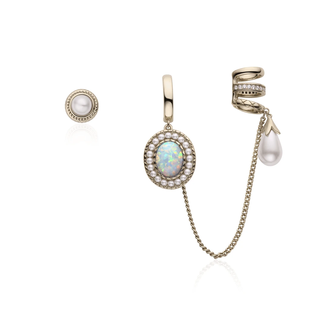 铜合金耳饰 【HevinStudio】原创浮华溢彩精致AB轻奢耳饰HE13506