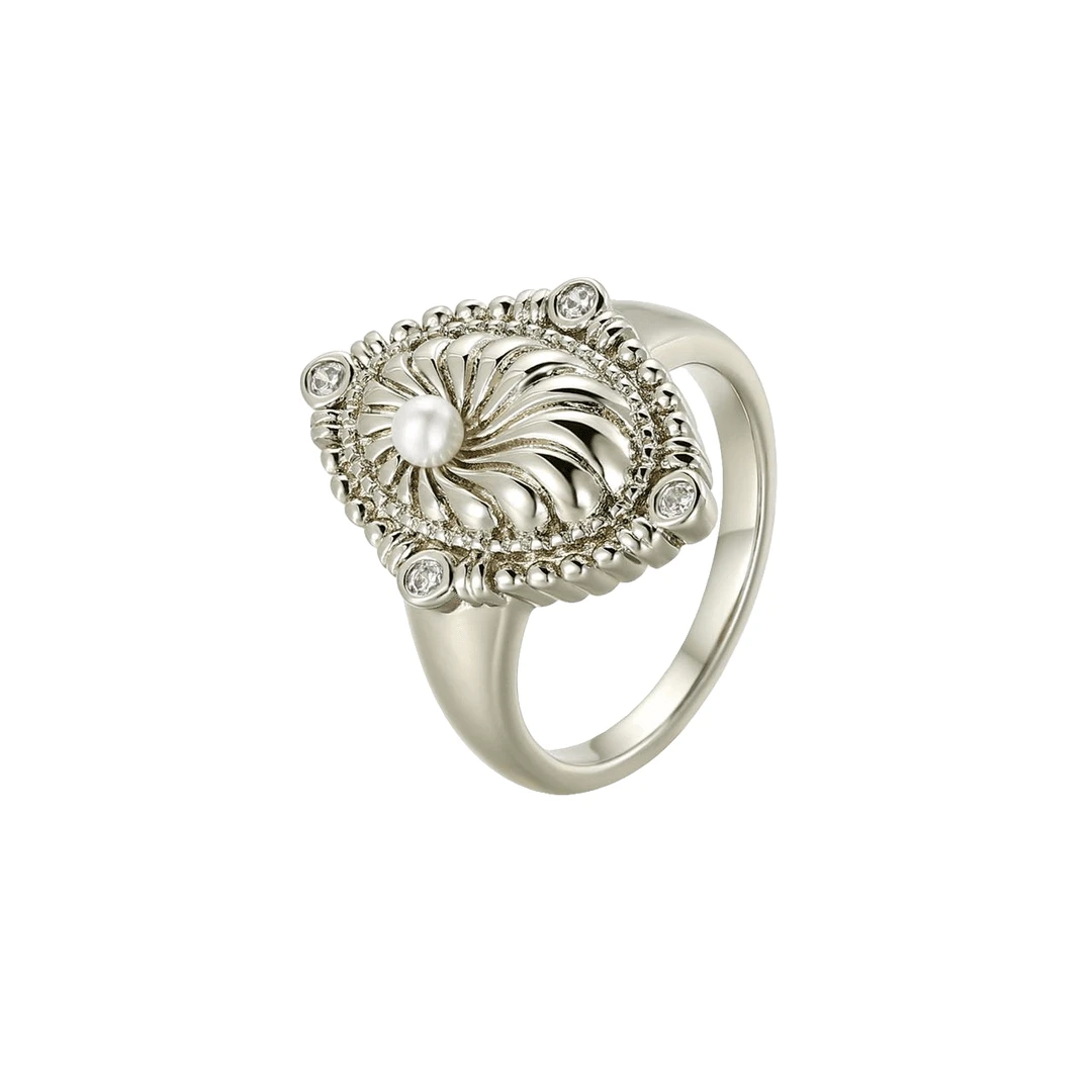 【HevinStudio】原创波塞冬海螺菱格纹戒指HJ15624