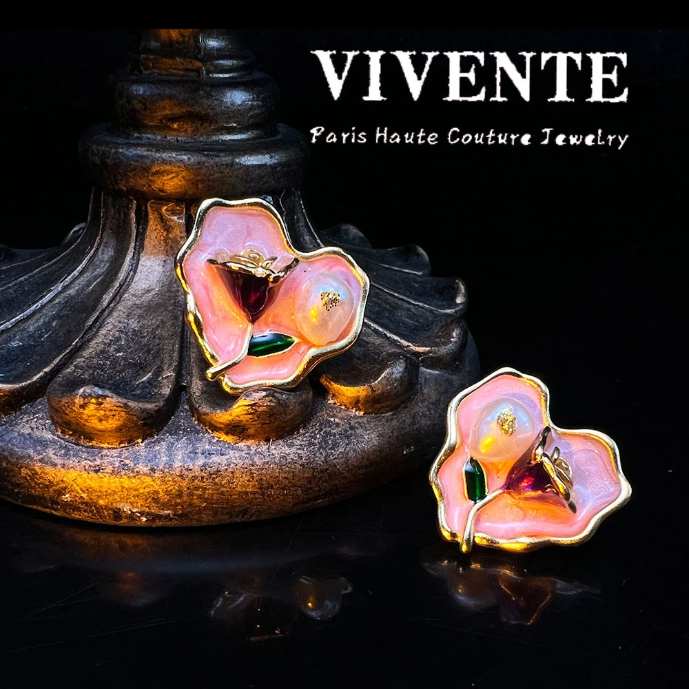 铜合金珐琅耳饰 艺术家名画系列梵高名画元素小耳环