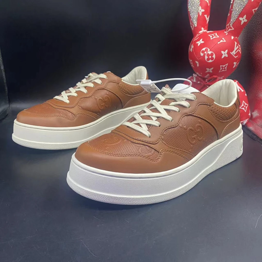 【聚星折扣】GUCCI/古驰99新男士休闲舒适百搭橙色饼干鞋42欧码ao