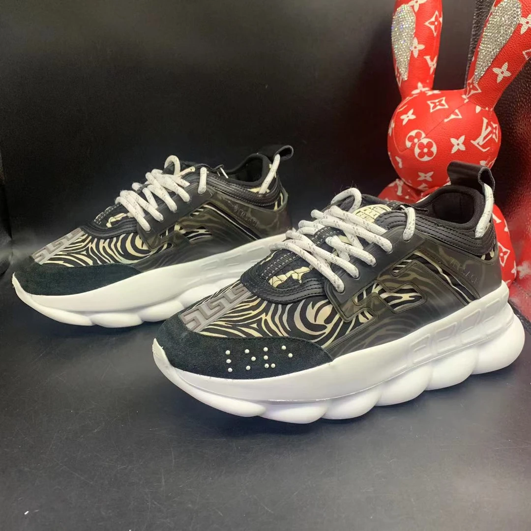 【聚星福利】范思哲/Versace95新休闲黑白厚底运动鞋38欧码ddm941